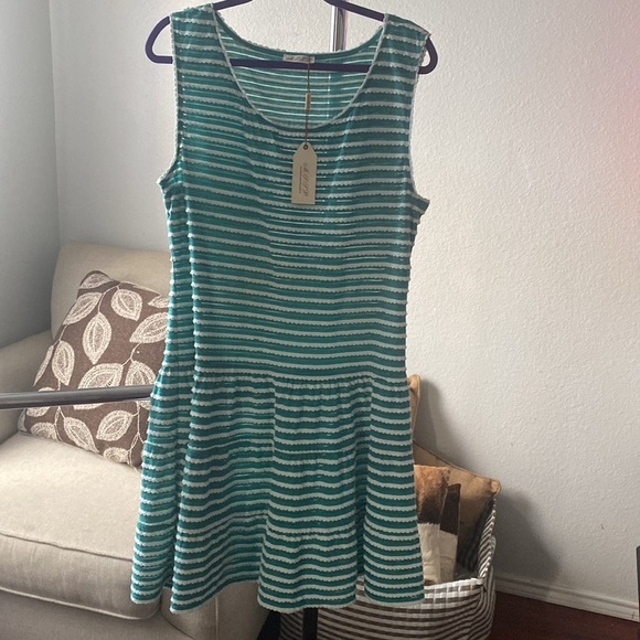 NWT Women's Max Studio Sleeveless Striped Dress Sz XL - Picture 2 of 5